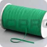 flat elastic, width 5 mm, textile clad, green, rolls with 50