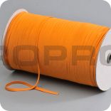 flat elastic, width 5 mm, textile clad, orange, rolls with 5