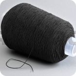elastic cord 1mm, black, roll 1.050m