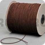 elastic cord, thickness 2 mm, textil braided, brown, rolls w