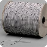 elastic cord, thickness 2 mm, textil braided, grey, rolls wi