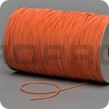 elastic cord, thickness 2 mm, textil braided, orange, rolls
