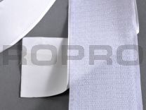 klittenband,HAAK zelfklevend, 50 mm x 25 mtr wit