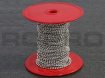 Ball chains 2,4 mm, 25 m on reel nickel-plated