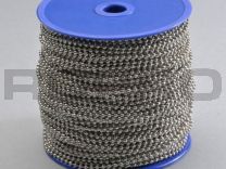 Ball chains 2,4 mm, 100 m on reel nickel-plated