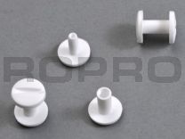Boekschroef kunststof wit 5 x 8 mm