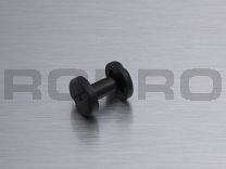 Boekschroef kunststof zwart 5 x 12 mm