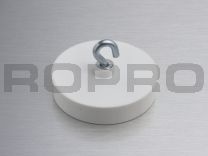 Round magnethook plastic white 9 kg