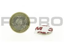 Self-adhesive magneticdisc 20mm diameter, 2mm thick, N35