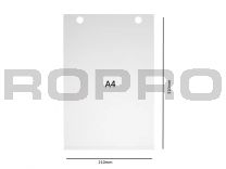 Plexiglass wall display A4 with stainless steel standoffs