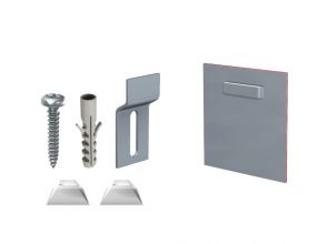Dibond hanger photo hanging system 45x45mm with wallmount
