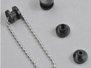 Boekschroef kunststof+gat zwart 6 x 3,5 mm