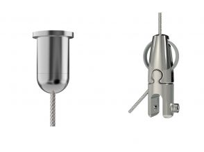 Kit de suspension de câble en acier avec support et pince