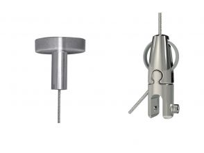 Kit de suspension de câble en acier avec aimant et pince
