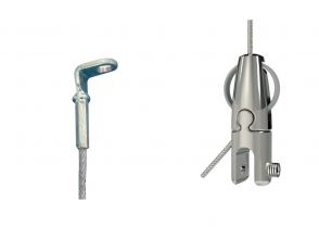 Kit de suspension de câble avec œillet 90º et pince
