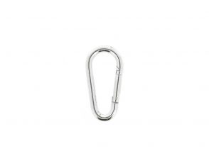 Carabiner egg-shaped 70x7mm galvanized