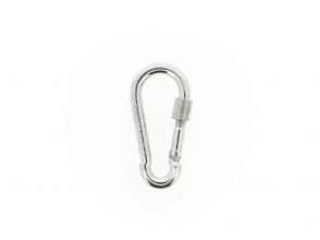 Carabiner screw closure 80x8mm galvanized