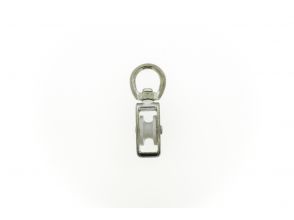 Katrol 20mm enkel met wervel 15mm verzinkt