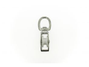 Katrol 25mm enkel met wervel 20mm verzinkt