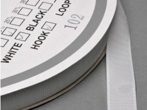 klittenband,HAAK om te naaien, 20 mm x 25 mtr wit
