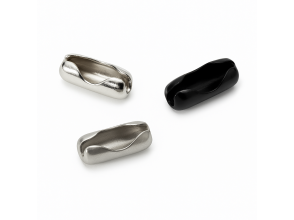 Kogelketting sluitingen, nikkel, RVS en zwart