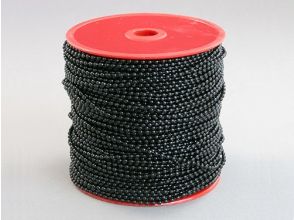 Ball chains 2,4 mm, 50m on reel black