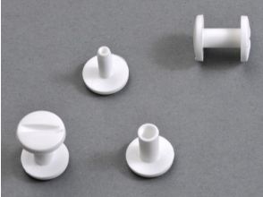 Boekschroef kunststof wit 5 x 8 mm