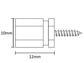 Letterfix standoffs Small woodscrew brass