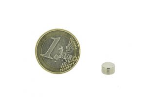 Magnetic disc 7mm diameter, thickness 4mm, N35