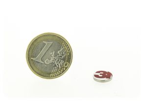 Self-adhesive magneticdisc 9,5mm diameter, 1,5mm thick, N35