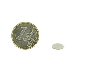 Magnetic disc 10mm diameter, thickness 1mm, N35