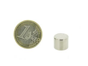 Magnetic disc 12mm diameter, thickness 10mm, N45