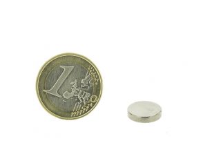 Magnetic disc 12mm diameter, thickness 2,5mm, N35