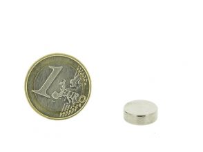 Magnetic disc 12mm diameter, thickness 4mm, N45