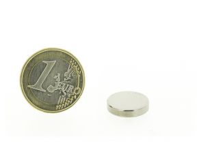 Magnetic disc 15mm diameter, thickness 3mm, N35