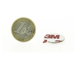 Self-adhesive magneticdisc 20mm diameter, 1mm thick, N35