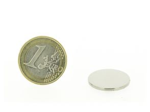 Magnetic disc 20mm diameter, thickness 1,5mm, N35