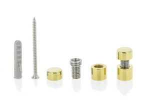 Miniplex+ 9mm verchromtes Gold, Dicke 1-6mm mit  Abstand 8mm