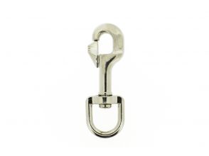 Musketonhaak met ronde wervel 80x20mm vernikkeld