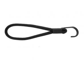 Qfix Élastique boucle avec crochet SDH noir 8x200 mm
