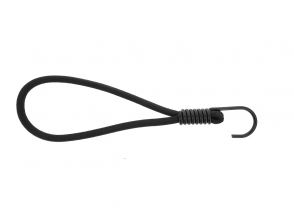 Qfix Élastique boucle avec crochet SH noir 6x200 mm
