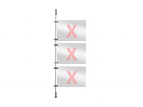 Window presentation rod system extension set 3, 100cm