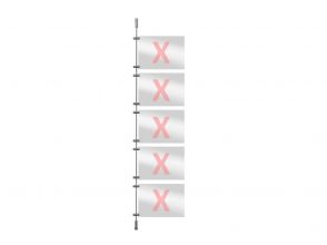 Window presentation rod system extension set 5, 125cm