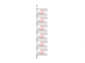 Window presentation rod system extension set 6, 125cm