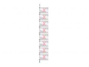 Window presentation rod system extension set 8, 250cm