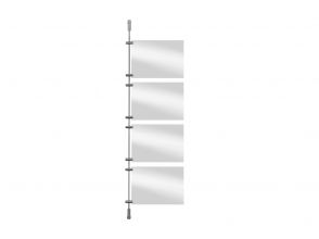 Schaufensterstangensystem 250cm Erweiterungsset 9