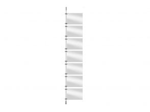 Schaufensterstangensystem 250cm Erweiterungsset 12