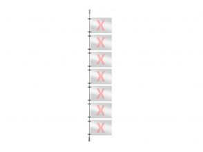 Système de tringle de présentation kit d'extension 12, 250cm