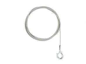 Steel cable 1,5mm x 250cm with closed hook