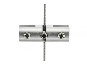 Steel cable display clamp B4 for window display systems